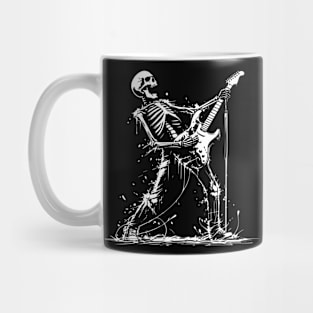 skeleton playing the guitar Mug